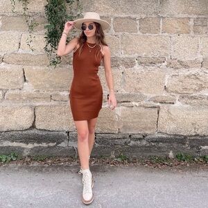 Mable Brown Sugar Knit Mini Dress size large